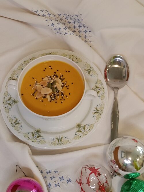 Entrante Nochebuena: crema de lenteja roja (V)