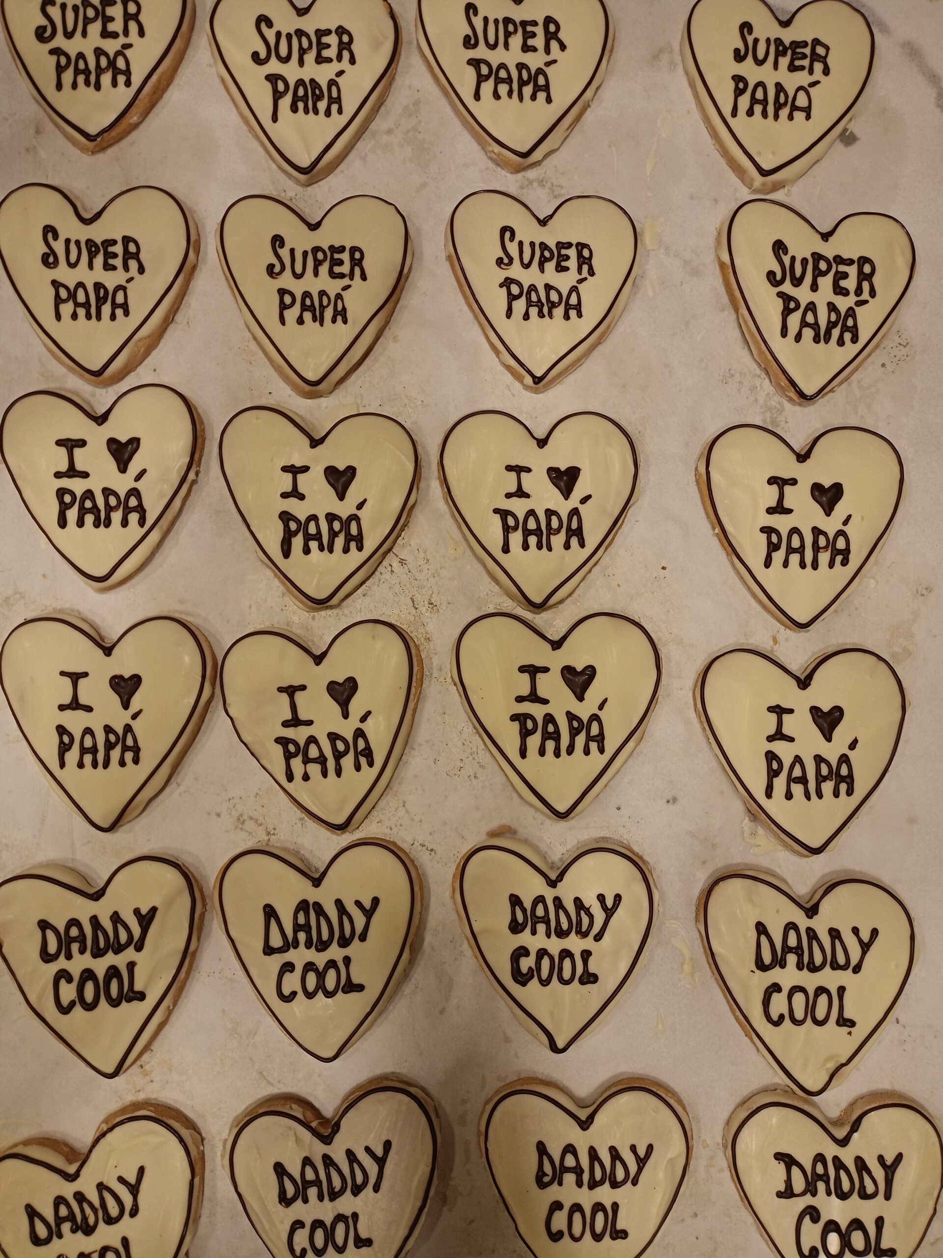 Galletas corazón papá